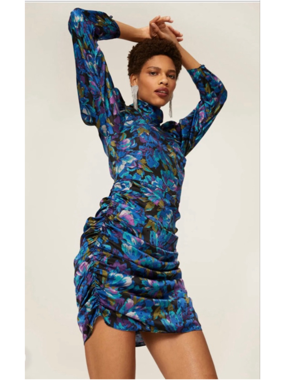 Ronny Kobo Annika Silk Blend Abstract Mini Dress